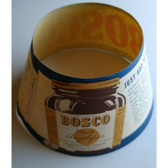 Vintage 1940s Bosco Syrup Milk Bottle Collar Original Dairy Advertising NOS - Picture 1 of 6